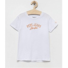 PEPE JEANS GERVERA RG502937-800  ΜΠΛΟΥΖΑ T.Shirt  ΚΟΝΤΟΜΑΝΙΚΟ ΛΕΥΚΟ